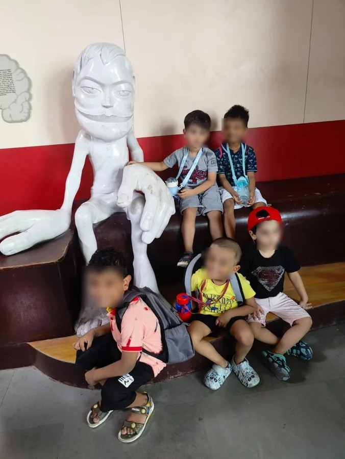 Children taking part in a centre celebration