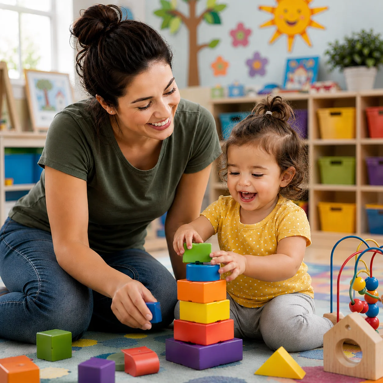 Children participating in day care activities